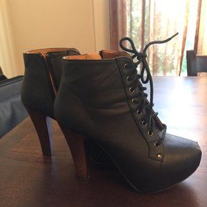 Platform Heeled Booties
